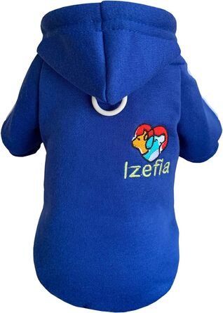 Світшот для собак Izefia Hund Hoodie: теплий флісовий худі для маленьких собак та котів (L, блакитний)