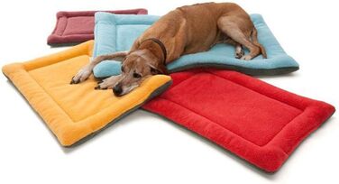 М'яка підстилка для собак та котів з мікроплюшу, червона, розмір L (89x56x4 см)