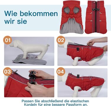 Зимовий теплий одяг для собак середніх порід, теплий флісовий одяг, без рукавів, червоний, розмір L