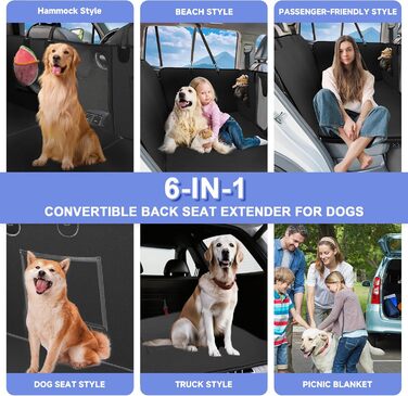 Захисний чохол на сидіння для собак Dorifine з PU-шкіри для заднього сидіння автомобіля. Підходить для собак вагою до 180 кг, 100% водонепроникний, стійкий до подряпин та ковзання. Розмір M (132 x 63 см).