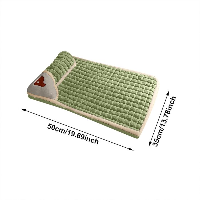 Ортопедичний лежак для собак, малого та середнього розміру - миючий, з неслизьким покриттям та високим бортиком - знімний чохол, килимок для собак, товстий та теплий лежак для домашніх тварин (Кофе)