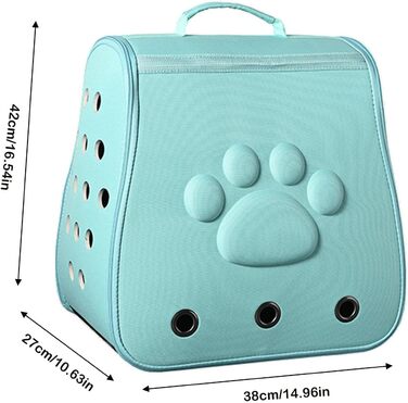 Транспортна сумка для котів та домашніх тварин | Дыхаюча сумка-переноска для котів та собак, портативна сумка для подорожей (блакитна)