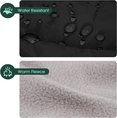 Водонепроникний та вітронепроникний зимовий одяг для собак середніх порід Kuoser, тепла куртка для собак з еластичним коміром, світловідбиваючий зимовий одяг для собак, чорна зимова куртка M