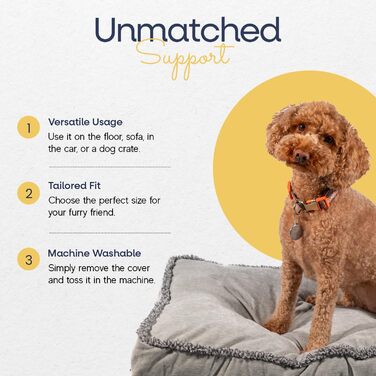 Крісло-ліжко для собак Маленьке, ультрам'яке, плюшеве, тепле. Зручна та затишна лежанка для домашніх тварин. Легка у догляді, знімний чохол, сірий колір (71 x 48 x 8 см)