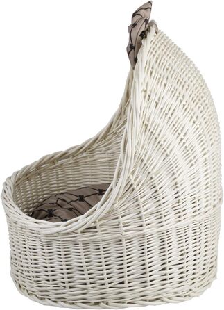 Кремова плетена хатинка для тварин з лози e-wicker24