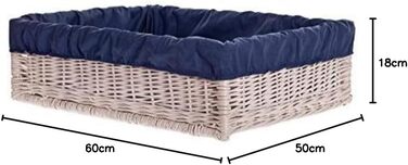 Корзина для собак та котів з ротангу, ліжко для тварин, 60x50x18 см (Бежевий)