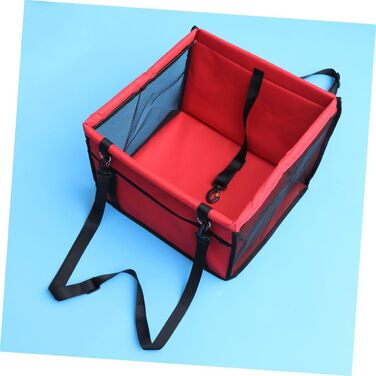 Сумка-переноска для собак та котів BESPORTBLE - дихаюча, безпечна, з регульованим ременем та кишенею для зберігання (червона)