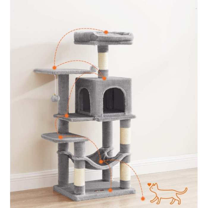 Низький когтеточка-ліжечко для котів Feandrea у вигляді вежі