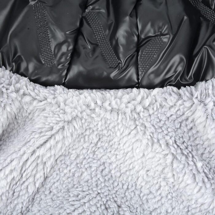 Зунеа Водонепроникний зимовий костюм для собак, теплий флісовий набір з капюшоном, чорний (M)