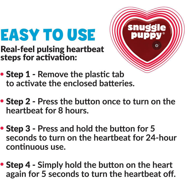 Інтерактивна іграшка для цуценят SmartPetLove Snuggle Puppy Junior із імітацією серцебиття, заспокійлива м'яка іграшка для сну (золота)
