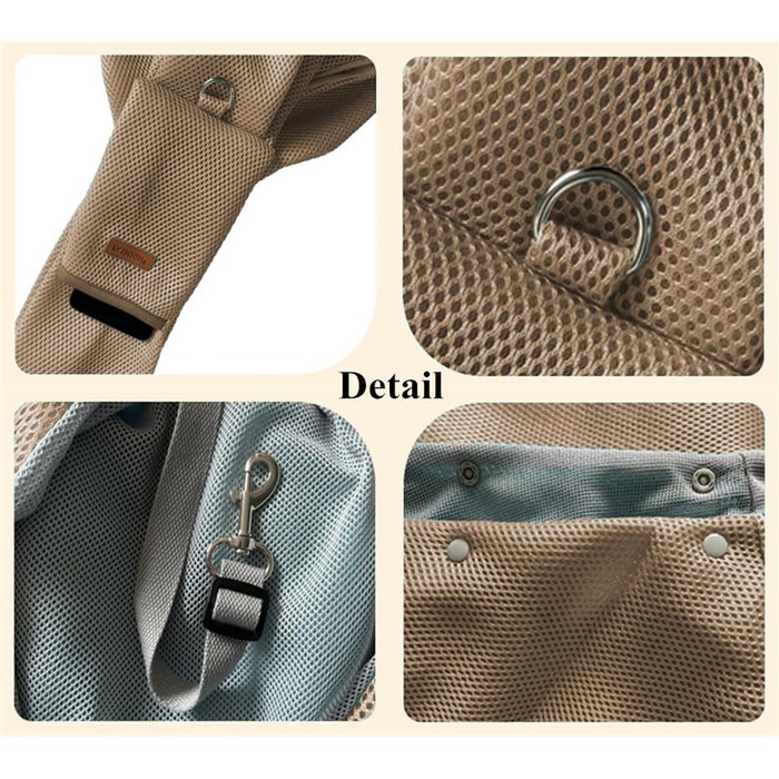 Транспортна сумка для собак і котів на плечі, хакі. Дихаюча сумка-переноска для вигулу, подорожей та активностей на відкритому повітрі