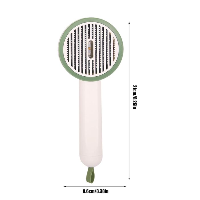 Гребінець для собак та цуценят Slicker від випадання шерсті. Ергономічна гребінець з кнопкою розплутування для щоденного догляду. Білий колір.