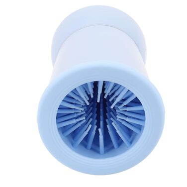 Автоматичний очищувач лап для собак, портативний миючий стаканчик з м'якою силіконовою щіткою, машина для миття лап, силіконові щетинки (BLUE)