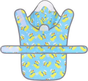 Дощовик для собак HDE з прозорою капюшоном, дощова куртка, пончо для малих, середніх та великих собак, в морському стилі, синій, розмір L