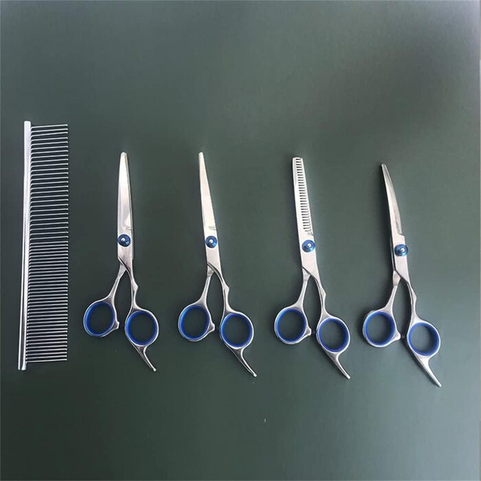 Набір професійних ножиць для грумінгу домашніх тварин, нержавіюча сталь, для собак та котів