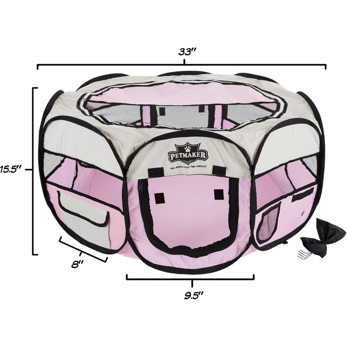 Клітка-ігровий майданчик Petmaker Pop-Up, діаметр 96,5 см, блакитна, з сумкою для перенесення