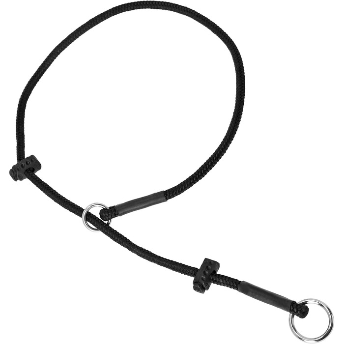 Нашийник для собак Dingo Gear, ручної роботи, міцний шнур, 2 обмежувачі, водонепроникний, для K9-тренувань, IGP, агітація, кусання, слухняність, чорний, L (S04049)