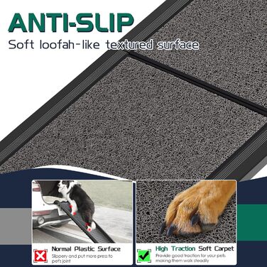 Рампа для собак великих порід, 180х50 см, складана, з антиковзким покриттям