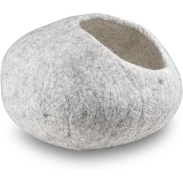 Преміум котяча лежанка Fellefant з вовни, ручна робота – м'який фетровий будиночок для котів, 100% натуральна вовна