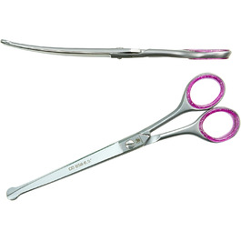 Професійна ножиці для грумінгу собак Weltmeister Solingen: вигнуті, з мікро-зубчиками, 17 см (6,5 дюймів), преміум-якість, Made in Germany