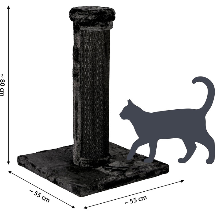 Добре® Преміум кігтеточка для котів з дерева з великими та стійкими кігтеточками в вишуканому дизайні - підходить для великих котів - 35 x 60 x 100 см