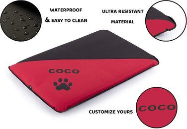 Водонепроникна лежанка для собак, миється, велика, маленька, середня, для дому та вулиці, рожева (105 x 75 x 6 см)