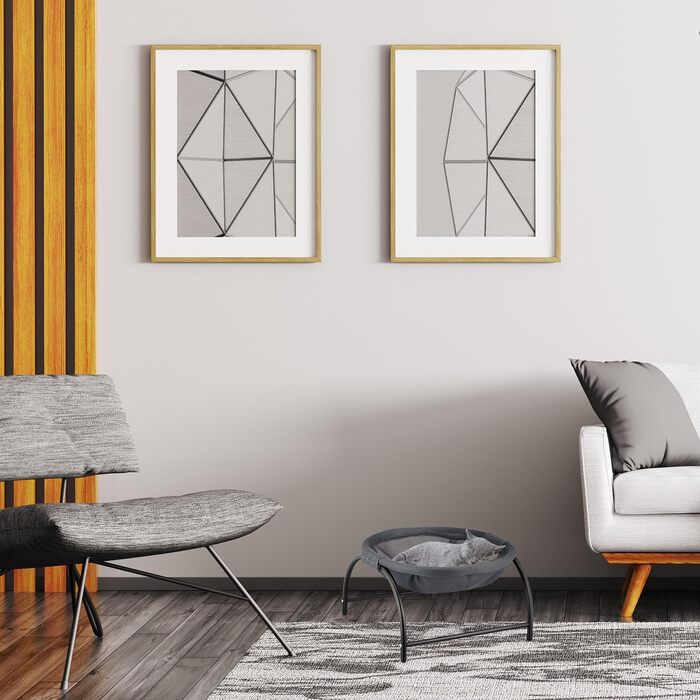 Крісло-гамак для котів Relaxdays, стояче, підвісне, 25 x 44 x 42 см, темно-сірий/чорний