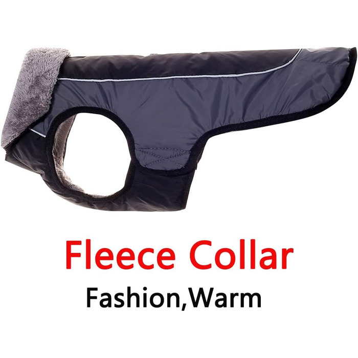 Водонепроникна тепла куртка для собак середнього розміру, бавовняна, чорного кольору, розмір L