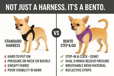 Шлейка для собак середнього розміру Flamingo Step&Go Bento Beige, L