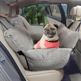 Автокрісло для собак Johnear: підйомник, переноска, ліжко з лебідкою, коричневе. З кишенями та зручним кріпленням. Для собак середніх розмірів та котів.