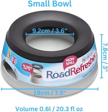 Миска для води для собак та котів Road Refresher Non Spill Grey Small - не проллється