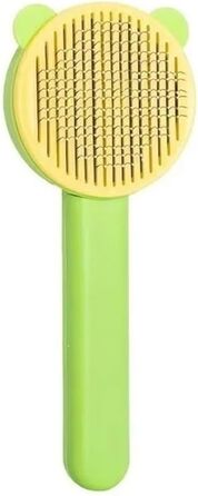 Гребінець для собак та котів зі сталевими голками, зелений - аксесуар для грумінгу