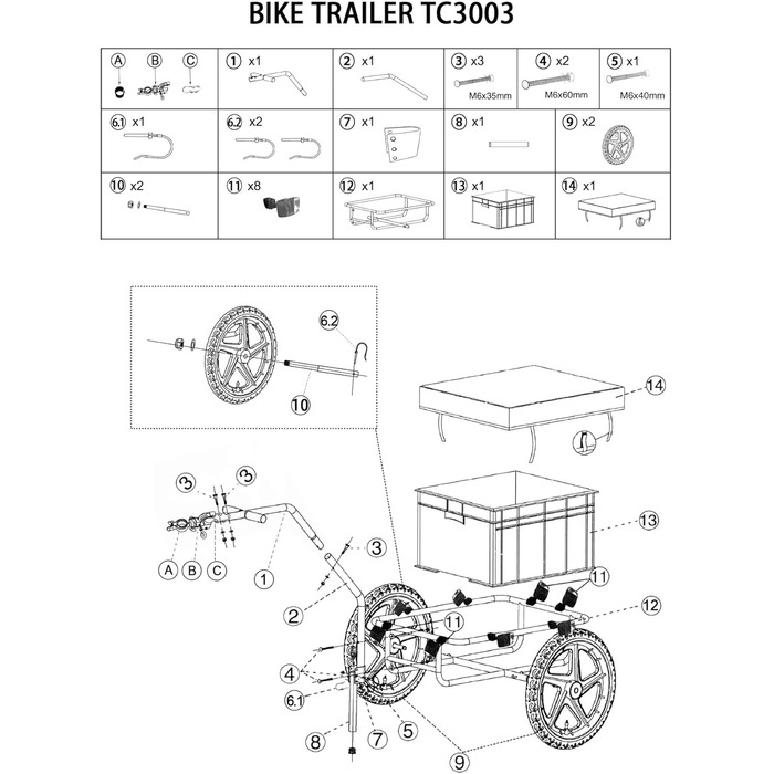Фаркоп для велосипеда для собак, складна конструкція, відбивачі, велосипедний фаркоп для собак
