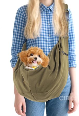 Сумка-переноска для собак, цуценят, наплічна переноска для тварин, зелена