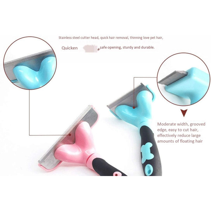 Слікер для собак Slicker Dog Brushes - самоочисна щітка для грумінгу, видаляє 90% шерсті, підходить для собак та котів з середньою та довгою шерстю, рожевий колір