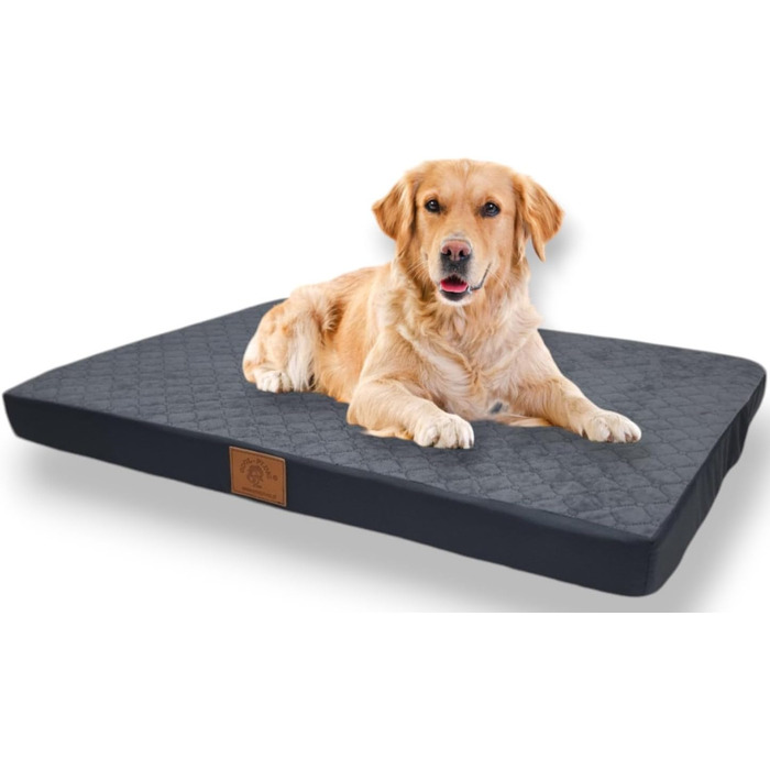 Ортопедичне ліжко для собак Odolplusz | Великі та середні породи | Знімний, пральний чохол | 80x60x7 см, Графіт