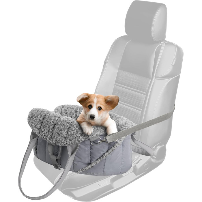 Сумка-переноска для собак, транспортувальна сумка, переноска для тварин, регульована висота, аксесуари для собак, переноска для подорожей, 38x24x28 см, розмір Asche 1: 38x24x28 см Asche