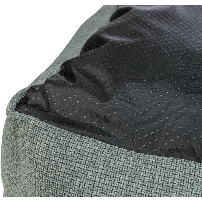 Торрікс Крісло-лежанка для собак Вівана 60x50 см блакитно-сіре, м'яке, з велюровим покриттям, для маленьких собак, з інтегрованим матрацом, антиковзаюча поверхня, м'яке та миється – 37540 L 60 x 50 x 16 см