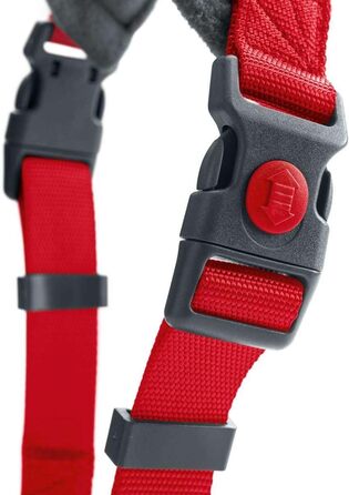 Нашийник для собак HUNTER LONDON COMFORT: дихаюча сітка 3D, 2-ступеневе регулювання, безпечна застібка, міцний, легкий, зручний у догляді, червоний, розмір M