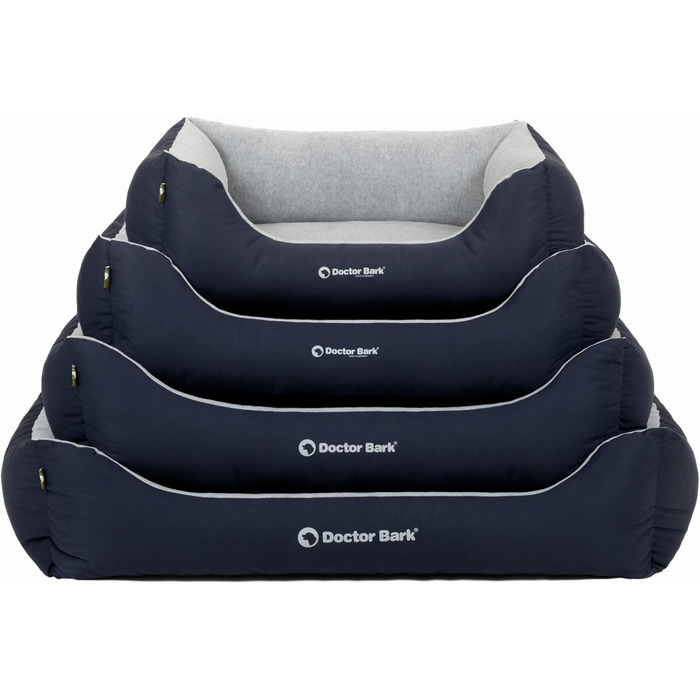 Ліжко для собак Doctor Bark Kleine Hunde - Корзина для собак М'яка та пухнаста - Миється, зносостійка, затишна - Виготовлено в Німеччині - GreenLabel (M - 86x65 см, Королівський синій)