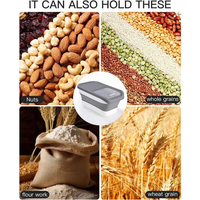 Контейнер для корму для собак Zawaer, 5 кг, з кришкою та ложкою для годування