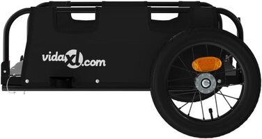 Причіп для велосипеда, вантажний, чорний, 122 x 53 x 33 см