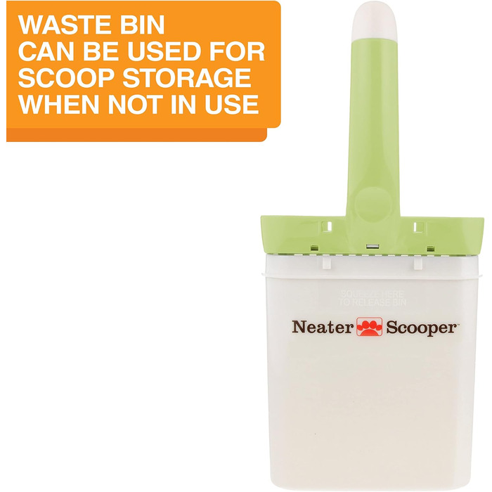 Совок для котячого туалету Neater Scooper з 195 змінними пакетами, система для просіювання наповнювача, зелений, Neater Pet Brands