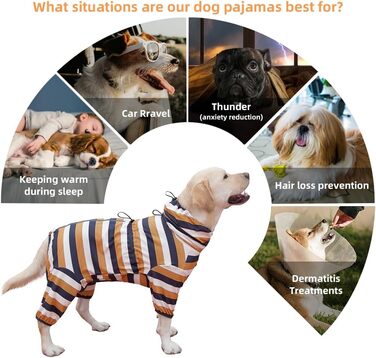 Піжама для собак великих та середніх порід, розтягувана, для дорослих, комбінезон, 3XL, жовто-чорний