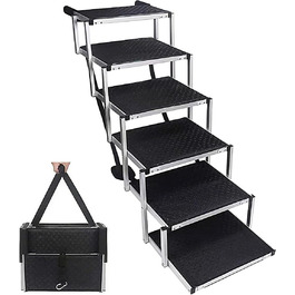 Східці для собак у машину, 6 ступенів, 70 кг, складані, для великих собак та літніх тварин, алюмінієва рамка - для вантажівок та SUV