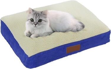 Лягушковий лежак для собак Ellie-Bo, розмір M, 71x48x10 см, штучний велюр та штучне овече хутро, коричневий та білий