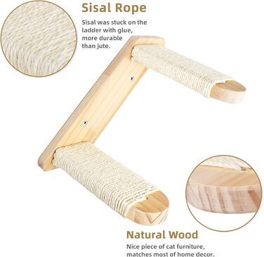 Сходинка для котів DaizySight на стіну: комплекс для лазіння, ігор та відпочинку (2 елементи)