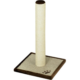 Когтеточка Nobby CLASSIC II, льняна текстура, бежево-коричнева, 36×36×60 см
