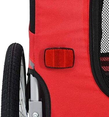 Причіп для велосипеда для собак з відбивачами та амортизацією, чорний