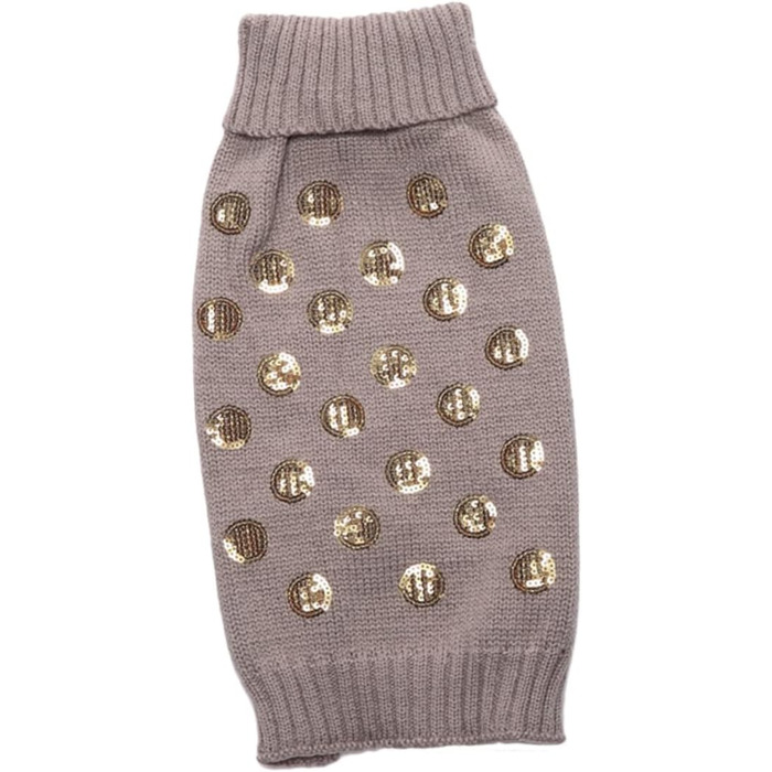 Теплий одяг для собак Angoiy Strickpuover - зимовий пуловер для собак, сірий, XXL